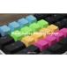 Tai-Hao Tai-Hao Blank Rubber Gaming Keycaps-4 Keys (1u) Neon Blue R1