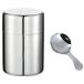 Desirable tea can tea spoon set 304 made of stainless steel tea caddy tea can tea inserting coffee black tea preservation container canister tea utensils (150g)