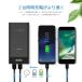 モバイルバッテリー 20000mAh iPhone アンドロイド 超大容量 持ち運び充電器 2USB出力ポート スマホ急速充電器LCD残量表示