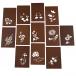  Ise city paper pattern stencil paper pattern postcard stamp 12 kind set . paper hand carving flowers of four seasons 