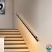  aluminium круглый поручень,LED люминесценция лестница поручень, подножка для корпус сенсор освещение имеется поручень черный aluminium лестница поручень (100cm)