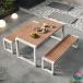  сад стол комплект наружный обеденный стол . bench 3 позиций комплект веранда стол стул место хранения возможность . починка . простой стол 1 шт. стул -2 ножек B