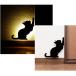 LED свет симпатичный кошка. Silhouette Cat Wall Light 2[....] wall свет непрямое освещение < сделано в Японии >