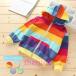  кардиган девочка Parker Zip Parker Rainbow с капюшоном . красочный длинный рукав ребенок одежда Kids внешний перо ткань ребенок девушки Junior симпатичный ...