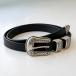[ параллель импортные товары ] J&amp;M Davidson J&amp;M DAVIDSON мужской ремень WESTERN BUCKLE 20mm кожаный ремень BWST0XXAN20 0001 999S