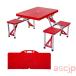  складной кемпинг стол комплект стол? стул в одном корпусе столик для пикника 4 человек для выдерживаемая нагрузка . зонт дыра имеется легкий портативный aluminium отдых стол уличный 