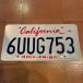  номерной знак California 6UUG753 M42 USED товар номерная табличка calfornia интерьер America смешанные товары Гаваи смешанные товары usdm jdm hdm moon I z
