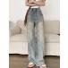  широкий Denim Denim женский низ брюки бесплатная доставка высокий талия джинсы Denim широкий брюки G анютины глазки хлеб брюки casual 