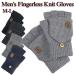  перчатки палец нет . рукавица мужской вязаный 2way M-L палец порез . палец .. палец нет палец . нет палец нет перчатки обратная сторона ворсистый зима защищающий от холода . способ модный теплый 