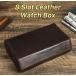 [ бесплатная доставка ] День отца рука кейс для часов натуральная кожа телячья кожа . старый кейс для часов 4шт.@ для прямоугольный часы кейс место хранения box кейс для коллекции перевозка удобный compact pre zen