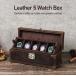  рука кейс для часов натуральная кожа День отца рука кейс для часов натуральная кожа телячья кожа . старый кейс для часов 5шт.@ для часы кейс место хранения box кейс для коллекции перевозка удобный compact pre ze