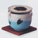 W90×H80 花びら茶香炉（ブルー）（板付）Y-KAYA-32-13 香炉 茶香炉 陶器 信楽焼
