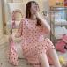  pyjamas One-piece summer short sleeves room wear One-piece short sleeves lady's part shop put on body type cover pretty 