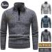  Golf одежда мужской Golf свитер вязаный свитер мужской ta-toru шея с высоким воротником длинный рукав ребристый половина Zip одноцветный осень-зима ребра вязаный 