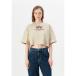 եȥ꡼ T ǥ ȥåץ BASIC CROPPED - Print T-shirt - organic beige
