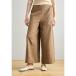 ޥ륳ݡ 奢ѥ ǥ ܥȥॹ PANTS CULOTTE STYLE ELASTIC WAISTBAND SEAM POCKETS - Trousers - dusty brown