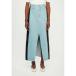�����˥� ����ʥ����� �������� ��ǥ����� �ܥȥॹ MAXI SKIRT CONTRAST SIDE LINES - Denim skirt - light blue/black