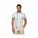 ѥ ȥ  ȥåץ  Men's Powder Blue & Daisy White Tie-Dye Tactile Polo T-Shirt Blue