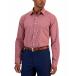 ֥롼  ȥåץ  Men's Regular Fit Check Dress Shirt, Created for Macy's Biking Red Whit