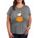 ϥ֥å ѥ åȥ ȥåץ ǥ Trendy Peanuts Pumpkin Tee Plus Size Graphic T-shirt Grey