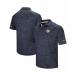   ȥåץ  Men's Heathered Navy Notre Dame Fighting Irish Down Swing Raglan Polo Shirt Heathered Navy