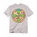 ӥ T ȥåץ  Men's Teenage Mutant Ninja Turtles Pizza Pie T-Shirt Silver