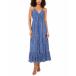 󥹥ƥ ԡ ȥåץ ǥ Women's Sleeveless V-Neck Chiffon Maxi Dress Blue