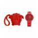 �����륵���� �ӻ��� ���������꡼ ��ǥ����� Women's Swiss Medusa Pop Red Silicone Strap Watch 39mm Set Red