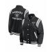  Х 󡦥ɥ塼 㥱åȡ֥륾  ǥ Women's Black Las Vegas Raiders Varsity Lightweight Full-Snap Jacket Black
