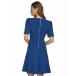   ˥塼衼 ԡ ȥåץ ǥ Women's Draped-Front Puff-Shoulder A-Line Dress Coastal Blue