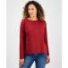 륢ɥ åȥ ȥåץ ǥ Petite Cotton Long-Sleeve Scoop-Neck Top, Macy's Exclusive Merlot