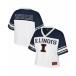 ���������� ���åȥ��� �ȥåץ� ��ǥ����� Women's White Illinois Fighting Illini Treasure Cropped Football Jersey White