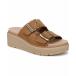 ɥ硼  塼 ǥ Women's Nice Day Max Og Slide Wedge Sandals Honey Brown Faux Leather