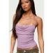 ǥƥå åȥ ȥåץ ǥ Womens Bobbie Layered Lace Cowl Neck Top Purple