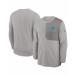 ʥ  ȥåץ  Men's Gray Miami Dolphins Sideline Coach UV Performance Long Sleeve T-Shirt Gray