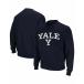  ѡåȥ  ǥ Men's Navy Yale Bulldogs Arch Logo Crew Neck Sweatshirt Navy