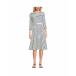 󥺥 ԡ ȥåץ ǥ Women's Starfish 3/4 Sleeve Dress Ivory/deep sea breton stripe