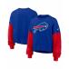 ʥ ѡåȥ  ǥ Women's Royal Buffalo Bills Oversized Color Block Pullover Sweatshirt Royal