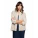 ����ƥ��å� ����� ���� ���㥱�åȡ��֥륾�� �������� ��ǥ����� Women's Linen Boxy Jacket Stone