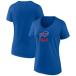 եʥƥ T ȥåץ ǥ Buffalo Bills Fanatics Branded Women's Logo Team Lockup VNeck TShirt Royal