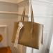 yrna018 lady's tote bag beige business bag simple light weight 