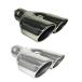  muffler cutter oval W type /2 pipe out all 2 color ( silver / black chrome ) exterior parts 