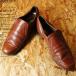  кожа туфли без застежки обувь Brown б/у одежда 28.0cm соответствует чай 