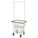 �����h���[ �J�[�g �g���� LAUNDRY CART WITH POLE RACK IVORY H20-0139IV ��600x���s450x����1660mm �_���g��
