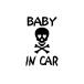 [ следы lieDOM] BABY IN CAR череп стикер A модель 