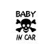 [ следы lieDOM] BABY IN CAR череп стикер B модель 