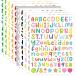 круг знак алфавит стикер водонепроницаемый водостойкий 4 листов ввод все 15 цвет 