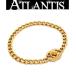  редкость Chanel CHANEL Vintage здесь Mark Turn блокировка ножной браслет Gold 96P