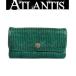 CHROME HEARTS 銀座店 クロムハーツ ジュディ ノベルティレザー 1ジップ クロスボタン ウォレット 二つ折り 財布 シルバー SV925 グリーン