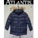  Гиндза магазин Moncler Kids NEW SENECA мех с капюшоном пуховик size:4 темно-синий 